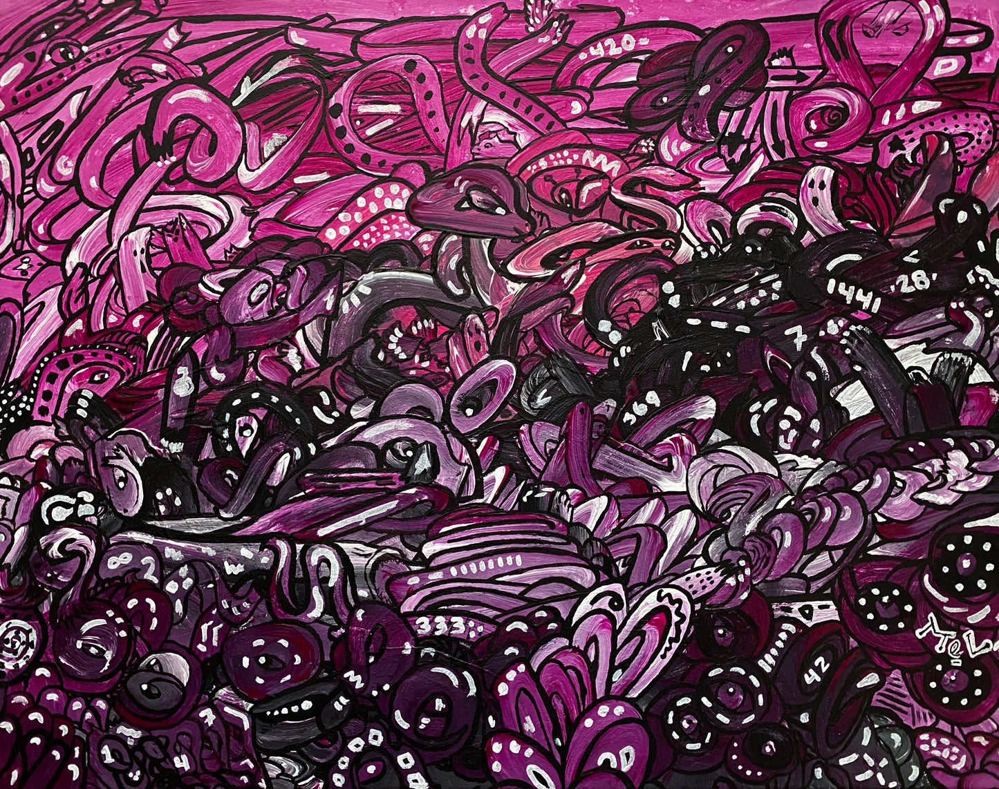 Canvas - Pink Mess (SOLD)
